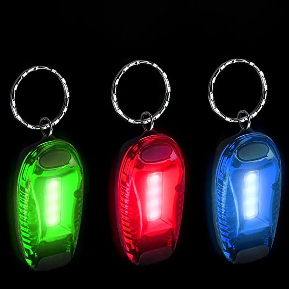 

3Pcs LED Backpack Light Red Blue Green Multifunctional Portable Safety Camping Keychain Night Running Cycling Fishing