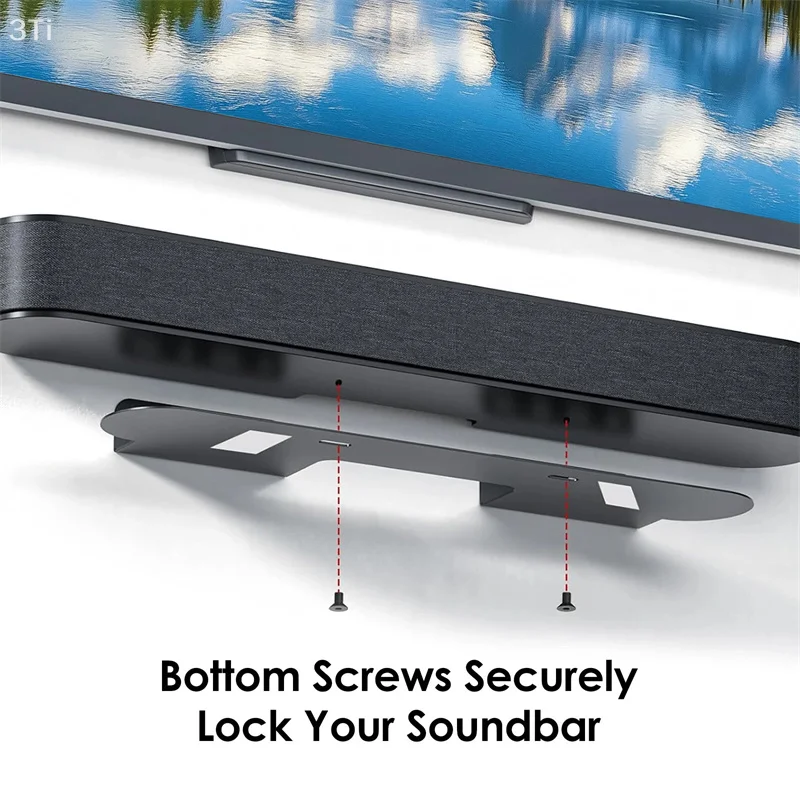 범용 스피커 브래킷 사운드 바 벽걸이 브래킷 공간 절약형 최대 30파운드까지 견디는 대부분의 사운드바 벽걸이 선반에 적합