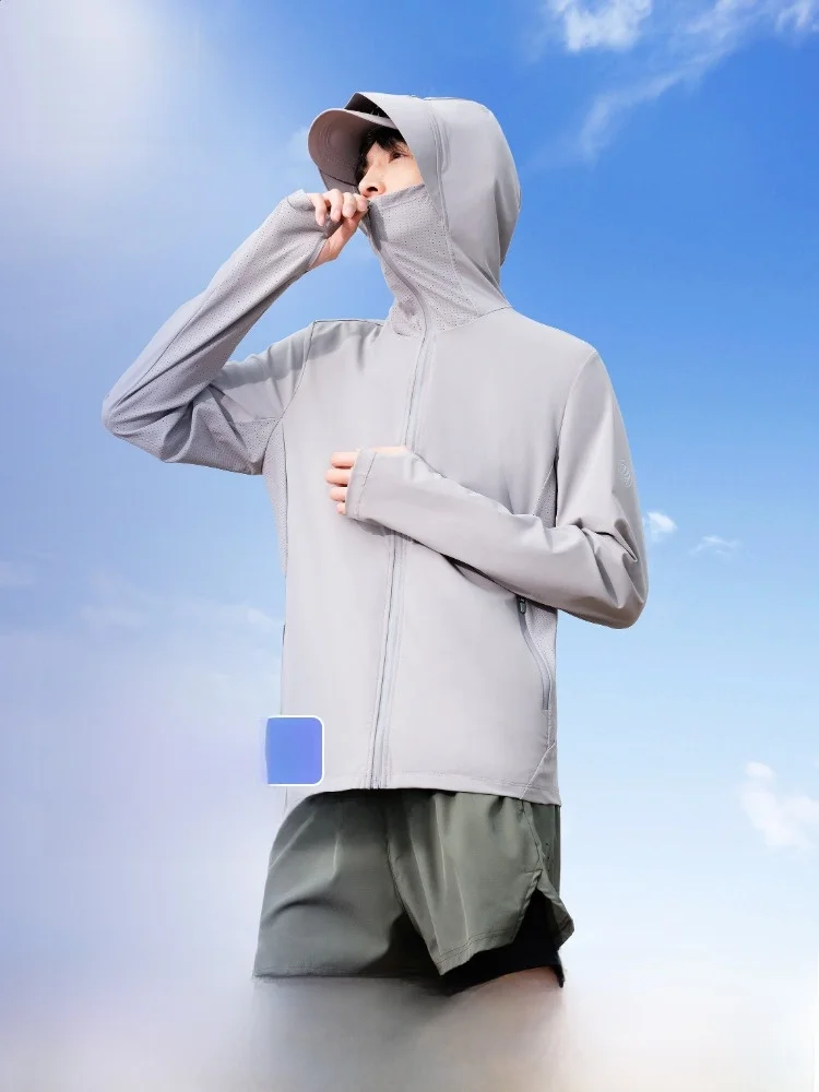 

Bosideng Летняя уличная защита от ультрафиолета UPF00 Ice Silk Cool Feeling Дышащая оригинальная пряжа с капюшоном Защита от солнца Повседневная ледяная ...