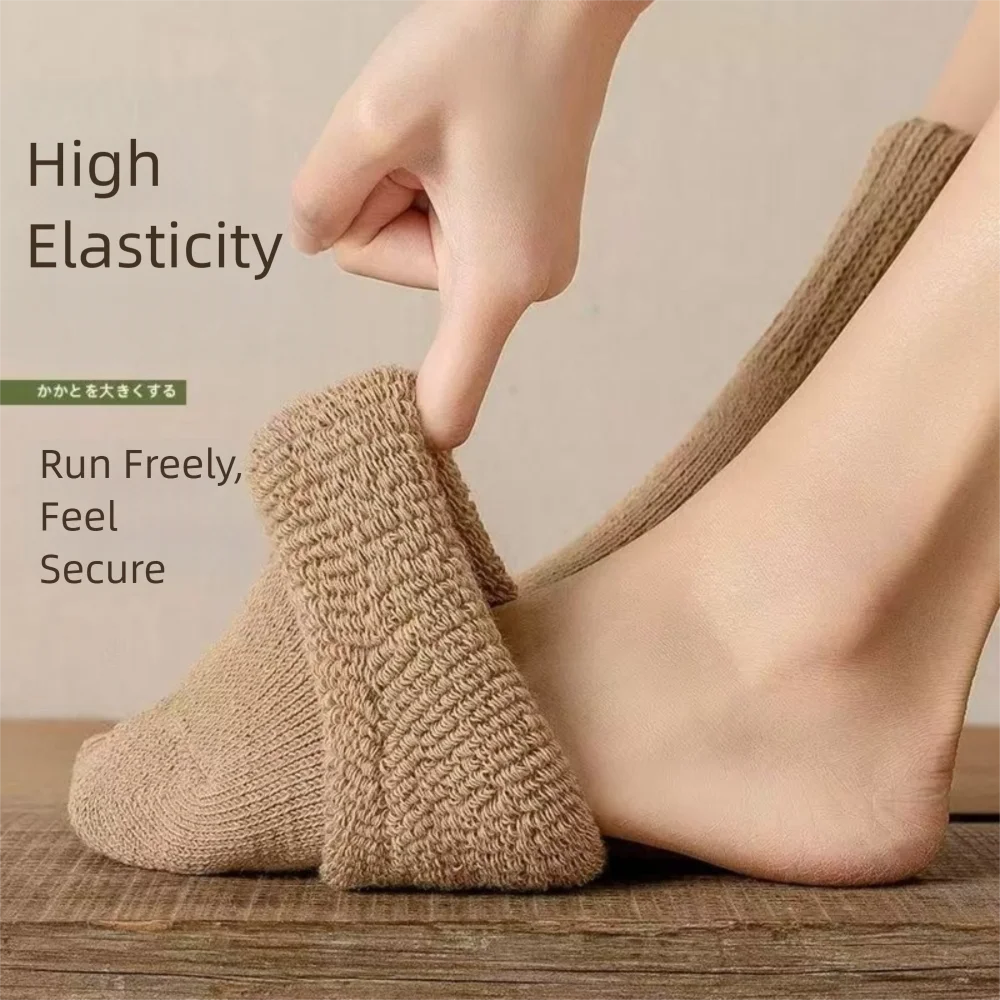 

Осенние теплые зимние шерстяные носки, утепленные флисовые вязаные зимние носки, мягкие петли для полотенец, ковер, домашние носки, женские