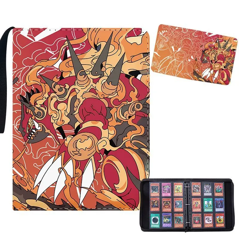 900pcs Red-Eyes Black Dragon Card Book Large Capacity Yu-Gi-Oh! Tvg Ocg Trading Card Pu Leather Zipper Storage Card Book Gifts - view 6