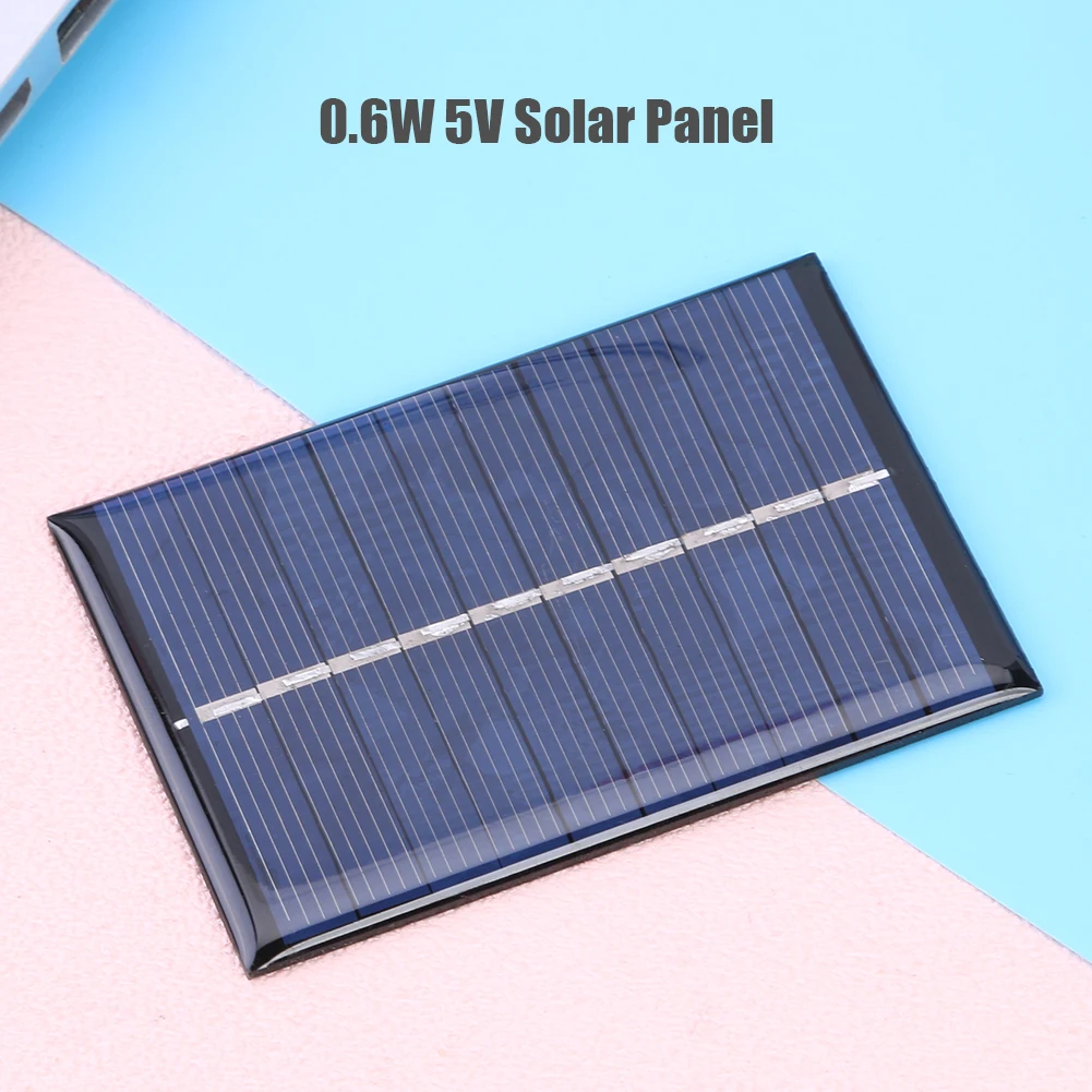 DIY 0.6W 5V 120mA Solar Cell Polycrystalline Solar Panel Module Battery Charger for Courtyard Small Households Lamp Lighting