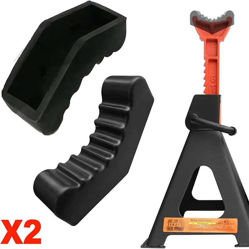 Soporte de gato de elevación ranurado para coche, almohadilla de goma, adaptador de suelo, almohadillas de reparación de agarre de riel, herramientas universales de elevación de pellizco de 6 toneladas, marco de seguridad, 2 uds.