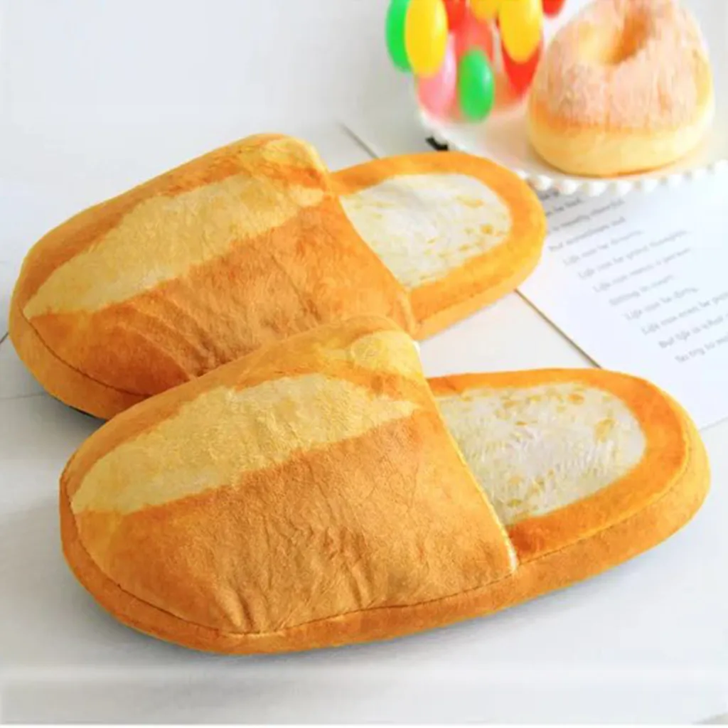 Delicious Burger Design Women Shoe Adult Autumn Winter Slippers Warm Home Shoes Look Bread Bun Plush Cotton Shoes 2024 New