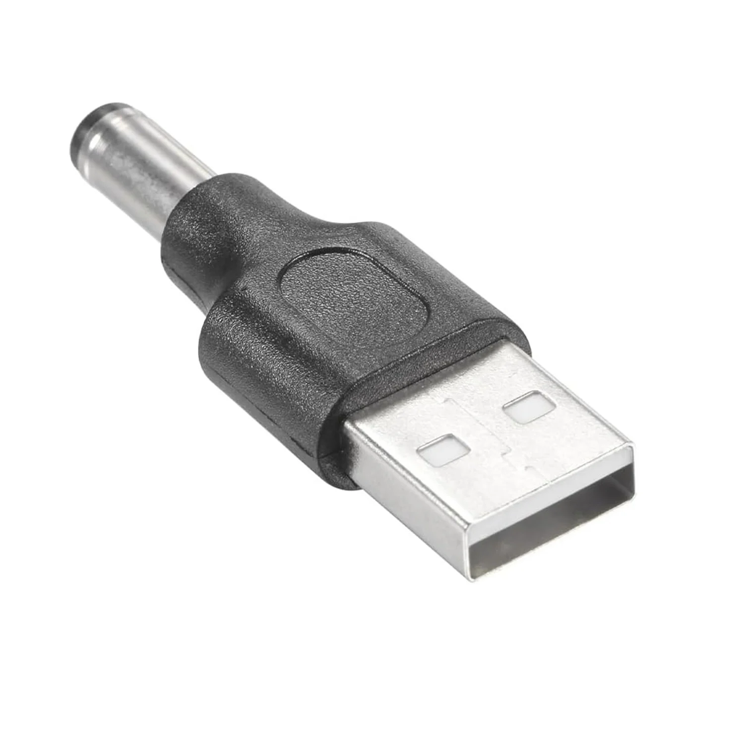 1pc USB 2.0 Type A Male To 5.5mm X 2.1mm Plug 5V DC Power Supply Adapter Connector for Small Electronics Charging