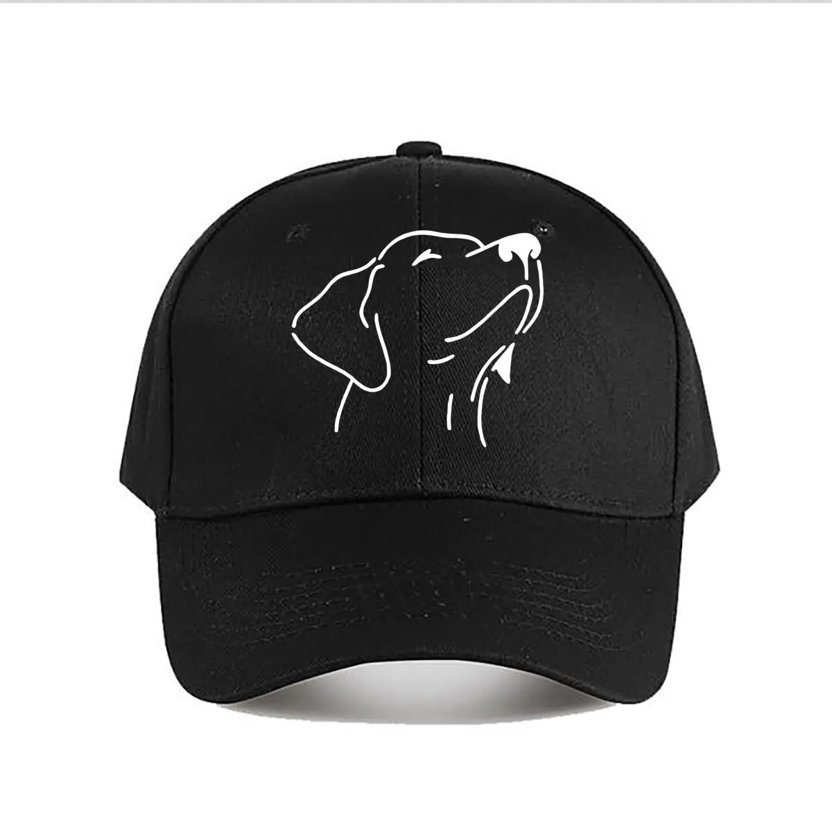 Minimalist Vinyl Dog Sticker Car Decal Baseball Cap Fashion Men Sunhat Women's Outdoor Sports Snapback Cap