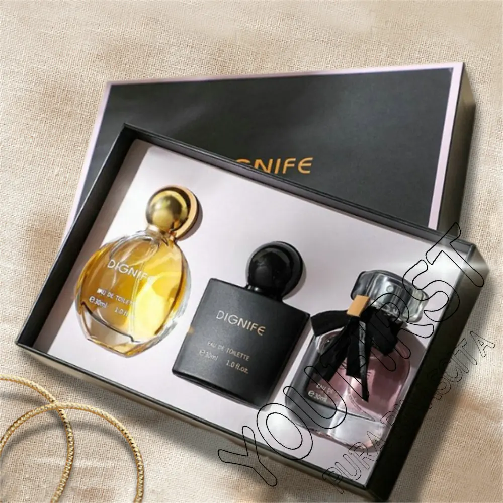 ​High Quality Perfume Women 90ml Original Dames Parfum Femme Floral Fruity Scent Body Spray Perfumes De Mujer Gift Box 3pcs Set