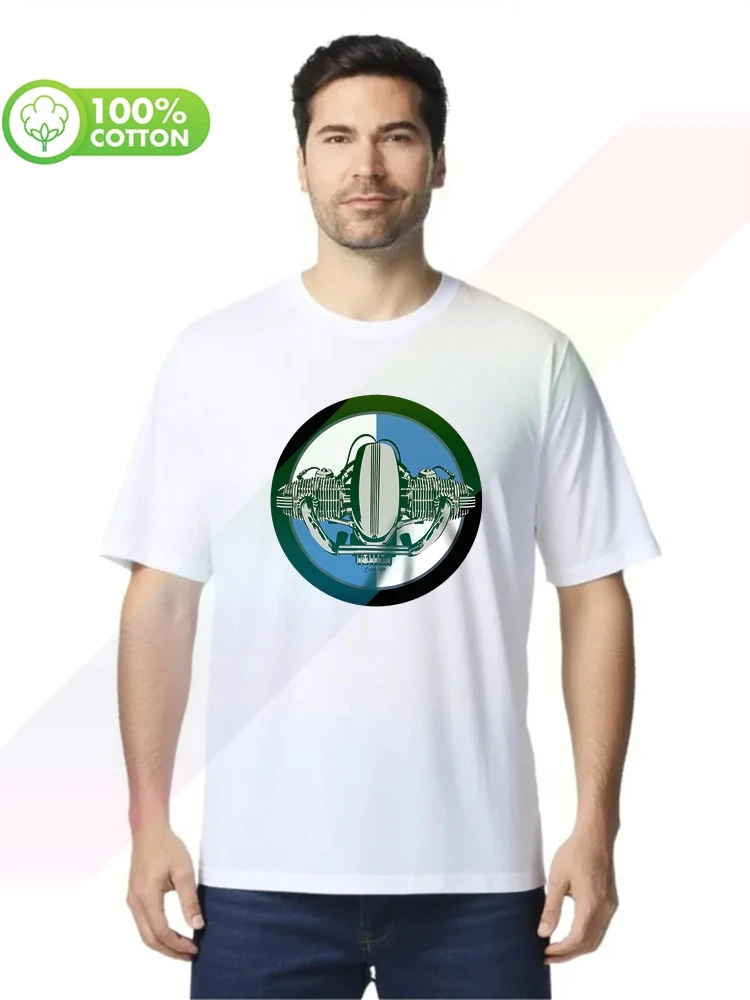 Camiseta 100% de algodón con cuello redondo y peso pesado para hombre, camisetas MOTO Airhead Motorrad Motorcycle Boxer r90 r75 r100 s S-XXXL