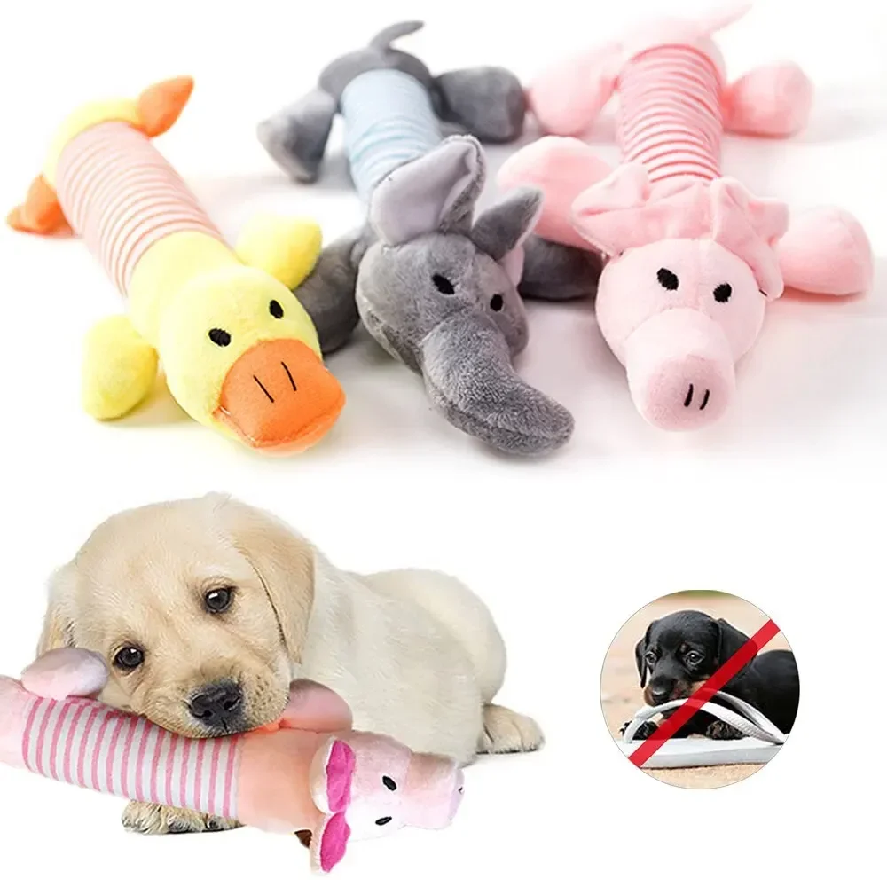 Plush Pet Dog Toy Chew Squeak Toy For Dogs Supplies Fit for All Puppy Pet Sound Toy  Funny Durable Chew Molar Pets Supplies