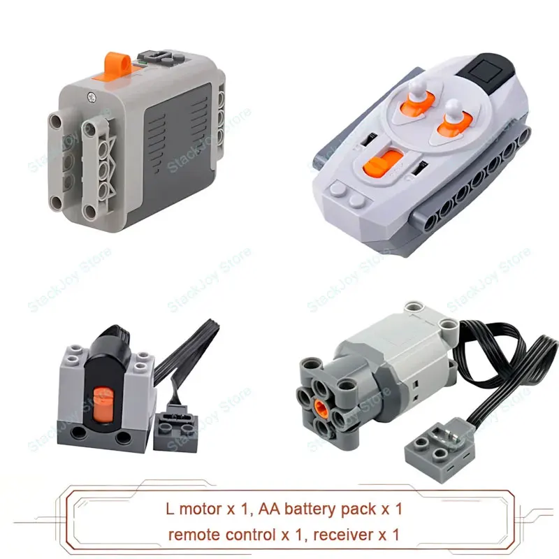 MOC Power Funktionen M/L/XL Motor Batterie Box IR Fernbedienung Empfänger für RC Auto Roboter Modell Bausteine technische Modifizierte Teile