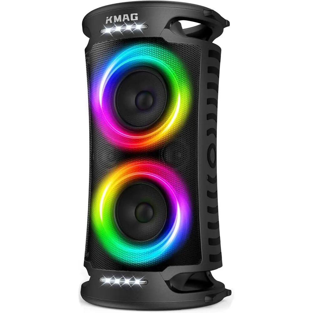 

Powerful 260W Bluetooth Speaker with Deep Bass, 15-Hour Playtime, Fast Charging, TWS, LED Lights, Portable for Outdoor and Indoo
