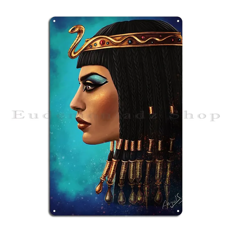 Cleopatra Vii Metal Plaque Poster Personalized Funny Bar Decoration Wall Cave Tin Sign Poster