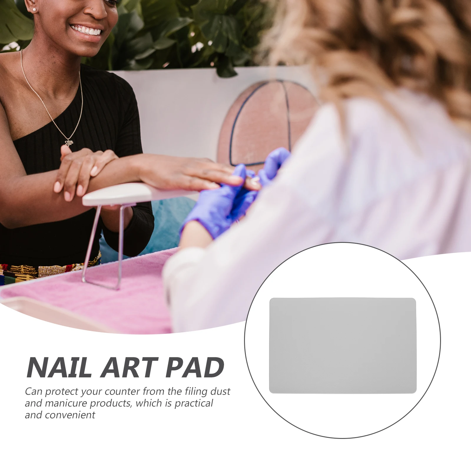 Double Sided Pad Manicure Mat Nail Art Hand Cushion Pu Table Practical Accessory Salon Home Use