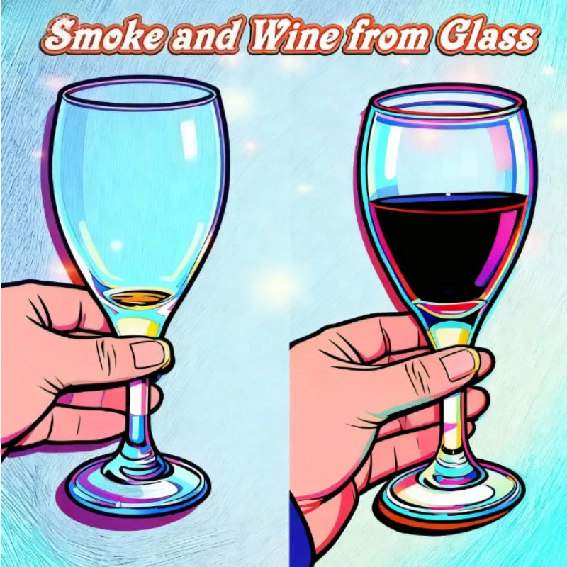 الدخان والنبيذ من خدعة سحرية زجاجية - الوهم التحول البصري للمرحلة Mentalism الساحر الدعائم الحيل #1