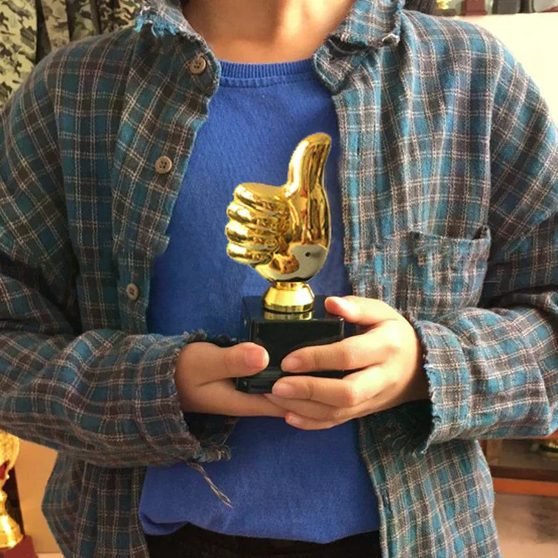 Embroidery Art Golden Medal Award, Plastic Trophy Cup for Adults and Kids Fun Toy