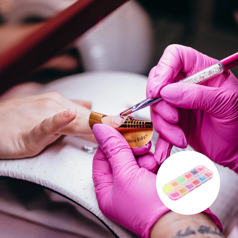 1 Box Fluorescent Butterfly Nail Sequins Ultra-Thin Lightweight Long-Lasting Natural DIY Manicure Art Decor for Salon Glittering