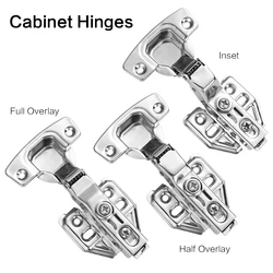 2pcs Frameless Cabinet Door Concealed Hinges,Soft-Close, European Full Overlay/ Half Overlay/ Inset, 35mm Cup Door Hinge