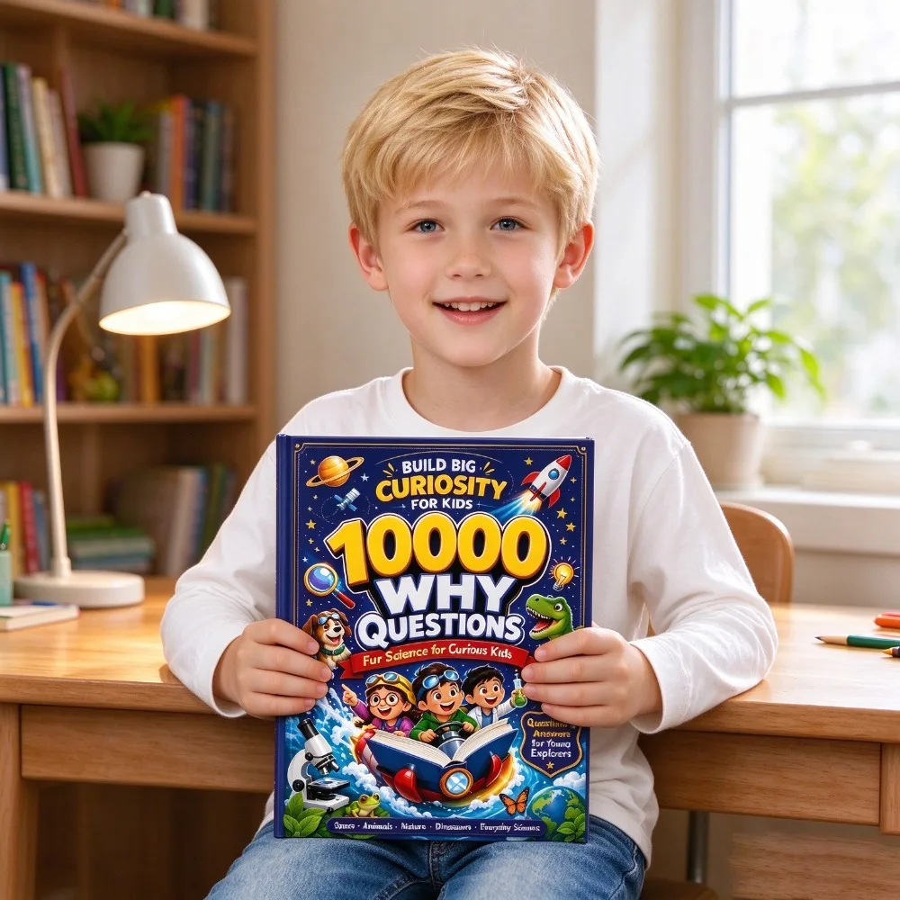10000 Why Questions Children Comic Science Encyclopedia, Fun Q&A Book, Build Kids Curiosity, Educational Gift