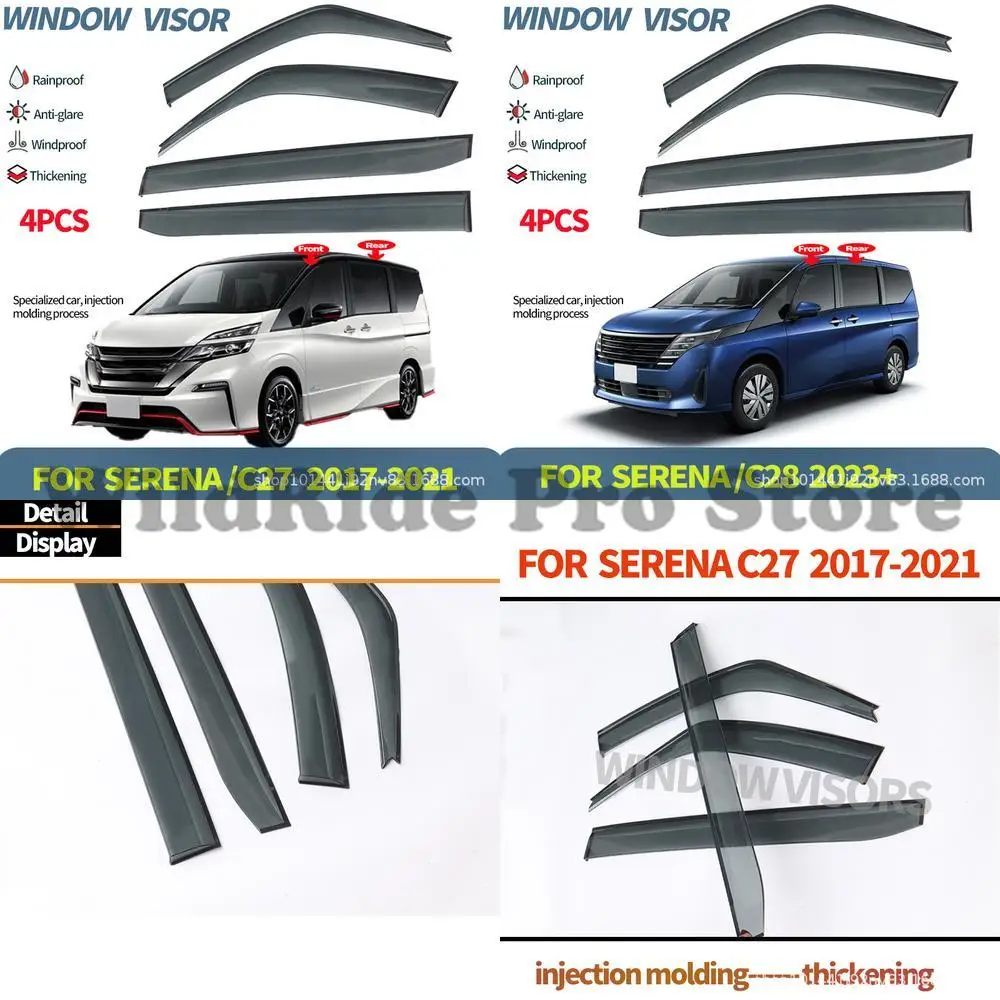 

1 комплект для Nissan Serena, дефлектор бокового окна, защита от дождя для SERENA C27 C28 2017-2023