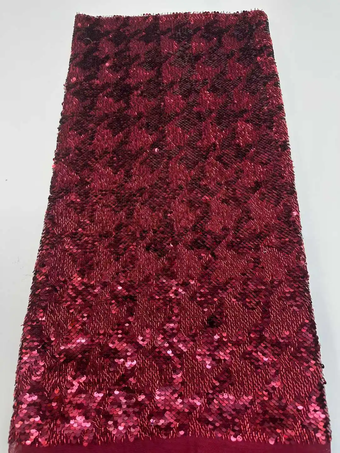 

2026 African Nigerian Embroidered Lace Tulle Fabric Guipure Sequins Luxury Wedding Dress& Bridal Gown Premium Net Cloth 5 Yards