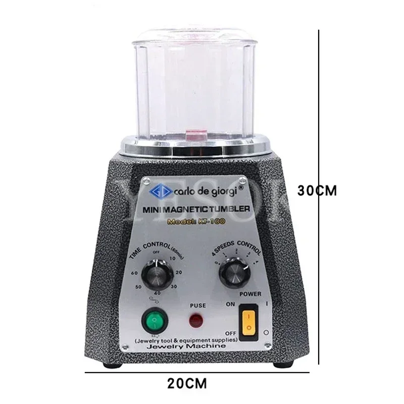 Mini Magnetische Tumbler Magnetische Polijstmachine Diamant Polijsten Tumbler Edelsteen Polijstmachine KT-100