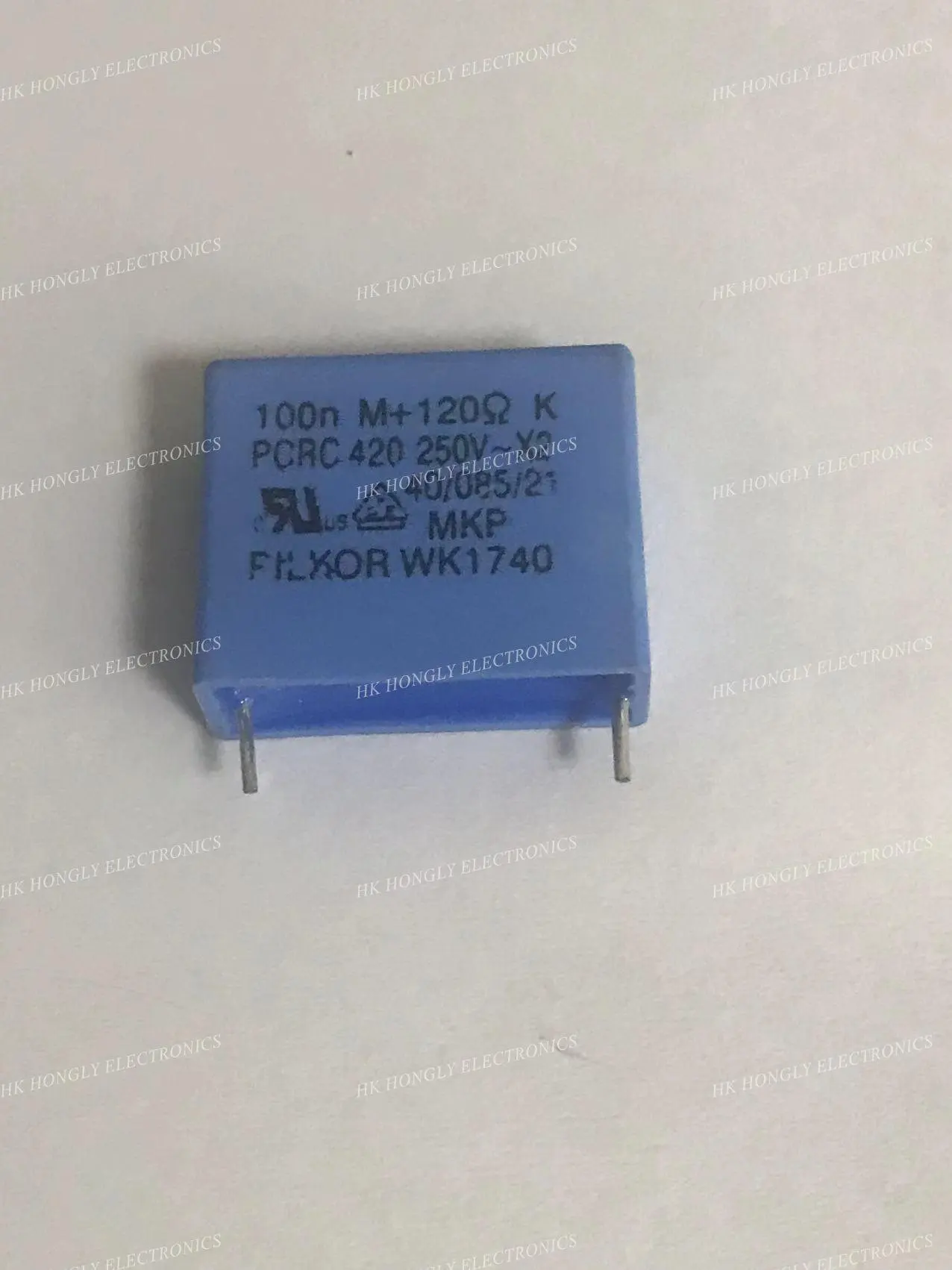 5 uds 250V 100n 0,1 UF 120R 104K X2 PCRC420 P = 17,5mm condensador de película