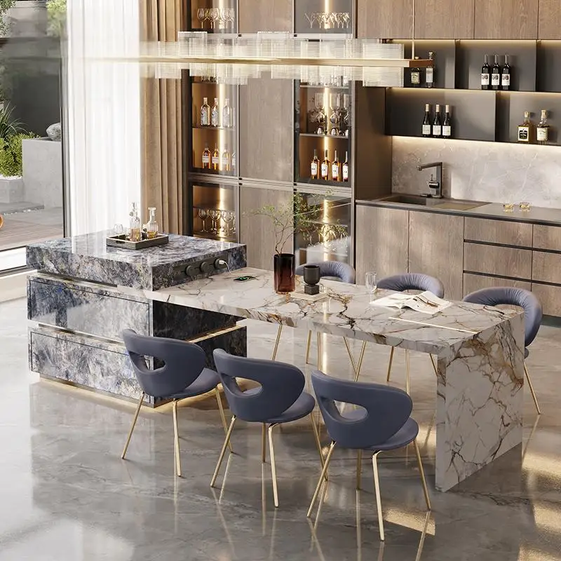 ​​Customizable 36inch Natural Marble Kitchen Island Bar Premium Countertop for Modern Home with Free Shipping & Heat Resistant​​