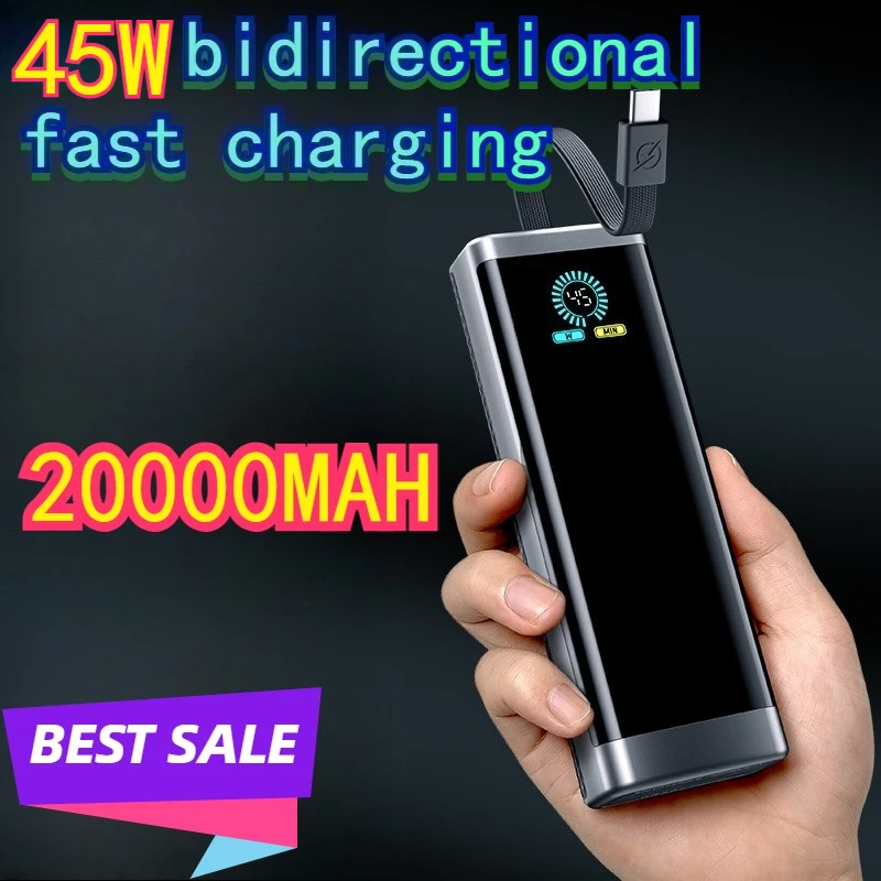 

20000mAh Power Bank with Fast Charging and Long-lasting Compatibility 45WPD45W Bidirectional Fast Charging Mobile Power Bank
