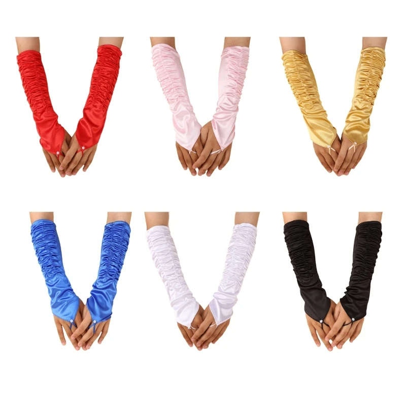 2026 New Fashionable Fingerless Gloves Smooth Absorb Finish for Red Carpet Looks