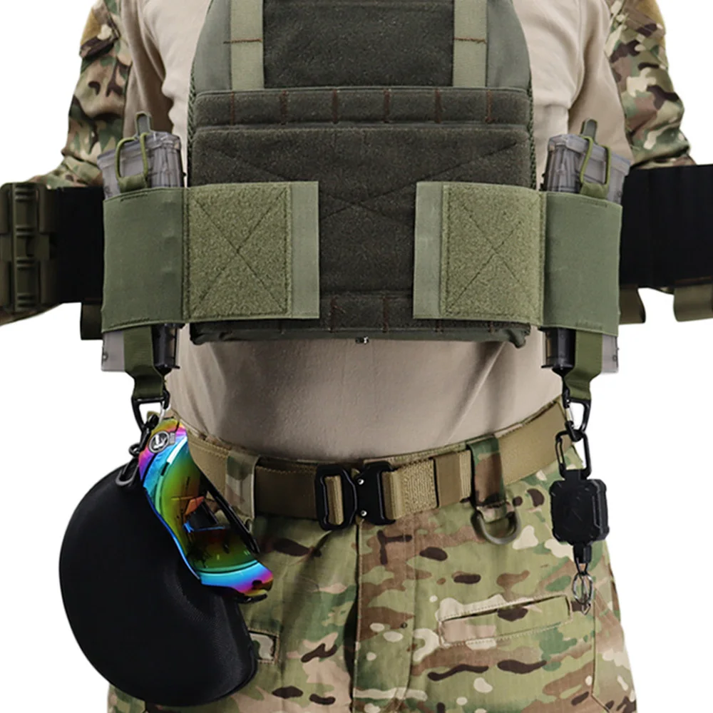 New Tactical Vest Wingman V2 Ferro Style Elastic Radio Holder Magazine Pouch FCPC V5 Vest Gear Side Pouch With Hook