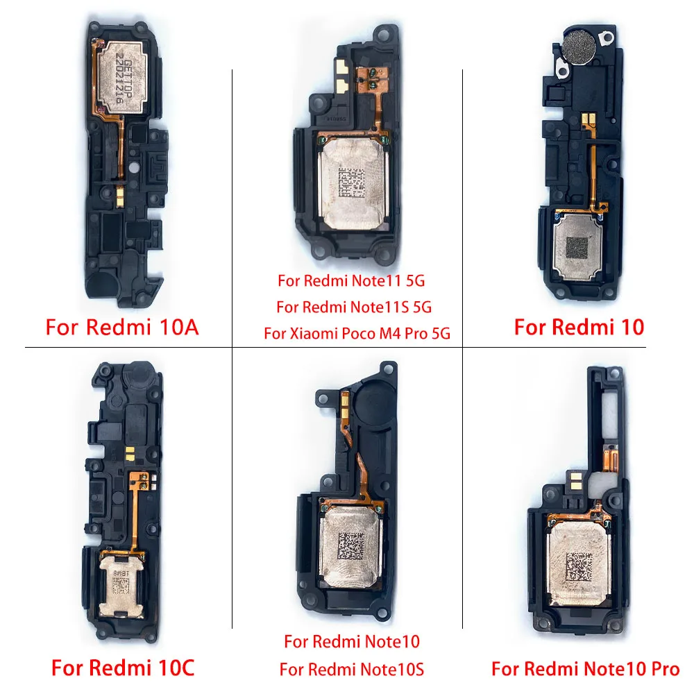 Loudspeaker bottom Loud Speaker Sound Buzzer Ringer Flex For Xiaomi Poco M3 M4 X4 Pro 4G 5G Redmi 10A 10C Note 10 11 Pro 10s 11s