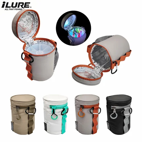 Imagen 1 del producto Nuevas bolsas y cajas de pesca, señuelo de pesca, luz de brillo UV, herramienta de luz de relleno, plantilla de calamar, caja de aparejos Egi, cebo duro, caja de almacenamiento de plantilla de Metal