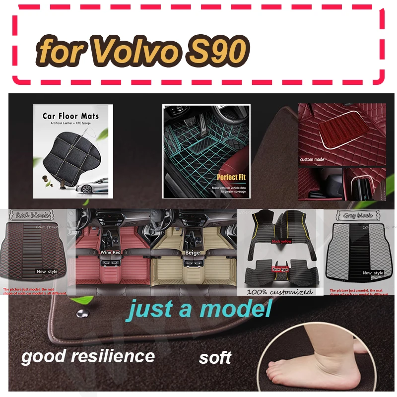 

Роскошные автомобильные коврики для Volvo S90 2017 2018 2019 2020 2021 2022, автомобильные коврики