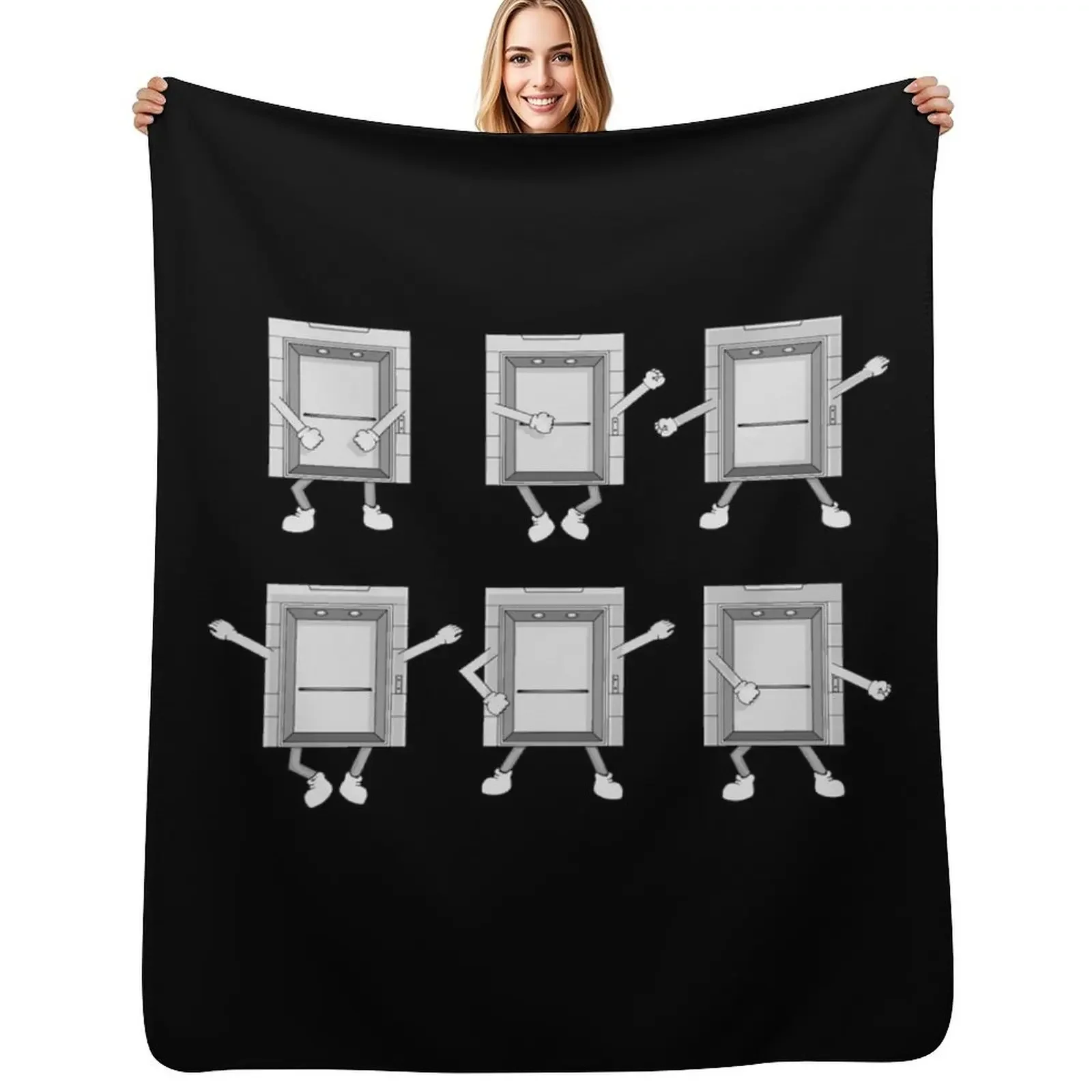 

Elevator Gift Elevator Technician Elevator Mechanic Throw Blanket Soft Big Thins Shaggy Soft Plush Plaid Blanket