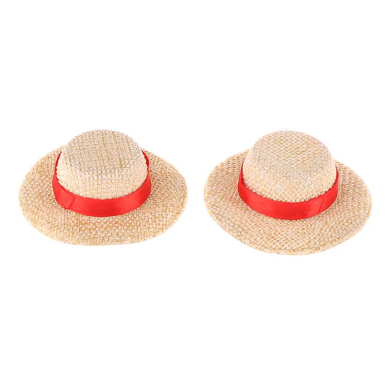 1/12 Doll Mini Straw Hat Sun Ca Clothes Dress Up Accessories DIY Dollhouse Life Scene Decor For Kid Pretend Play Toys