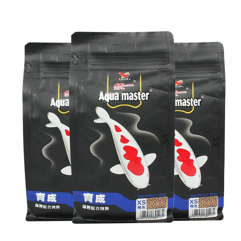 Aqua Master Koi & Goldfish Growth Food, fórmula de gérmenes de trigo con bolitas de varios tamaños para todas las etapas, nutrición de disolución lenta