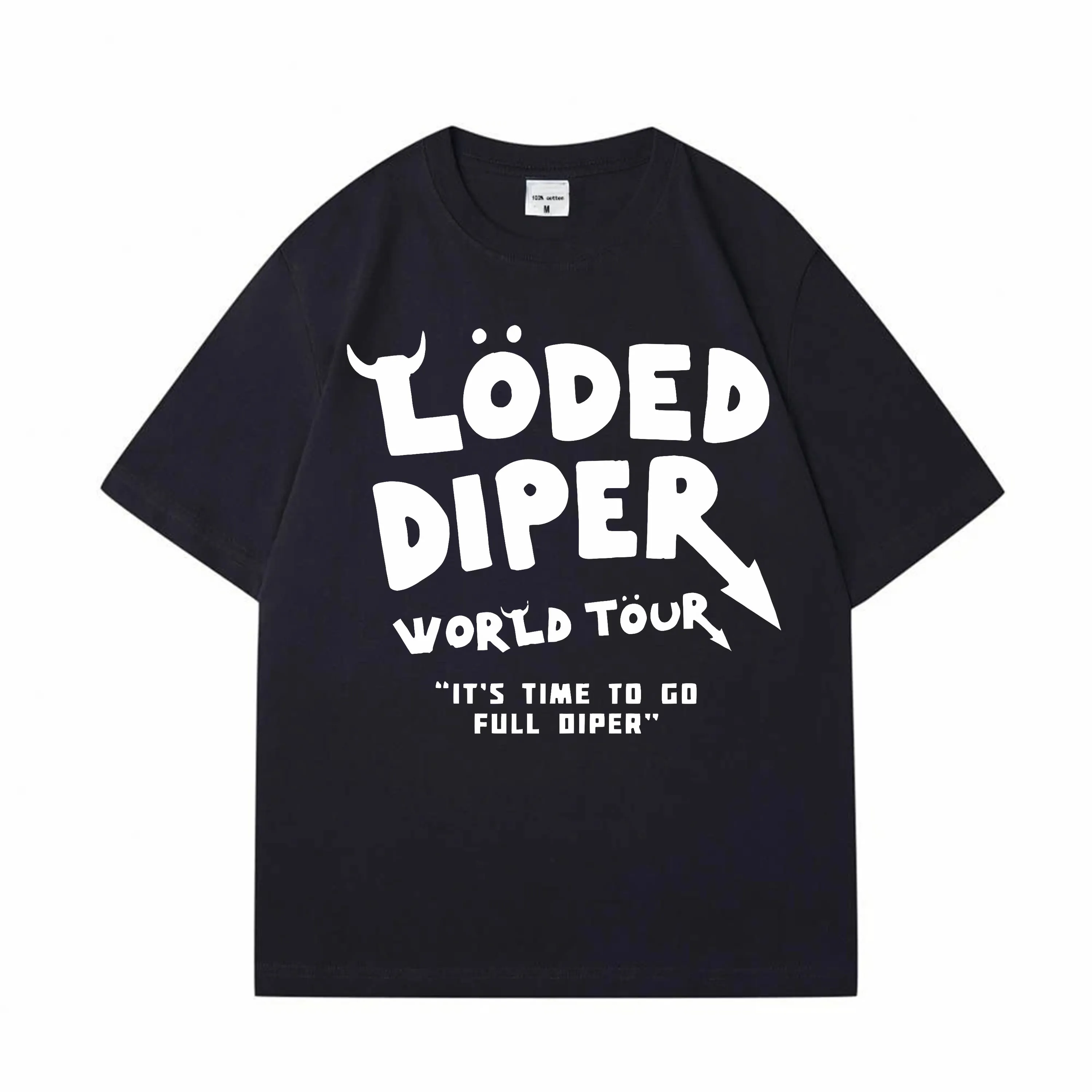 Funny Clothes LODED DIPER DIARY OF A WIMP KID Printed T-shirt Tops Men Women Summer Comfortable Tops Unisex Street Fashion