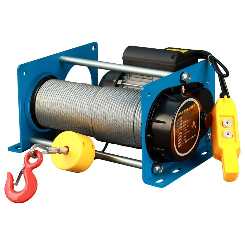 Mini Electric Hoist 220V Small Lifting Winch Quick Portable Crane for Home Workshop