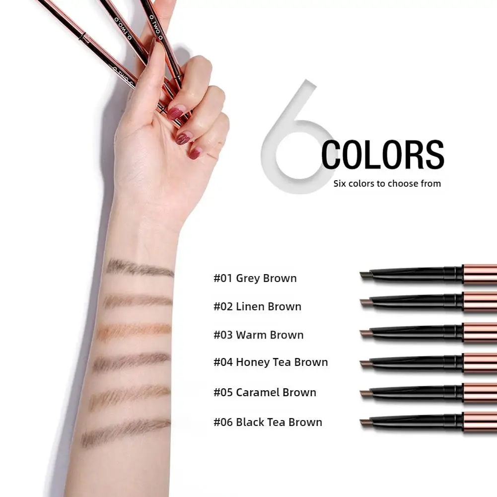 6 Colors Ultra Fine Triangle Eyebrow Pencil Long Lasting Brow Definer Eye Brown Waterproof Makeup Brow Precise Blode V5M7