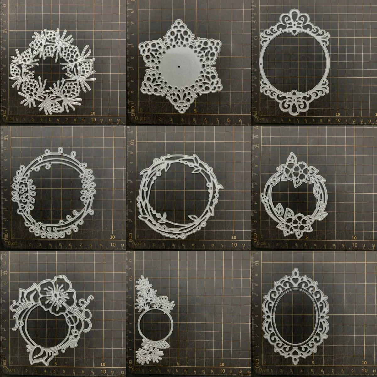 9 kinds Flowers Frame Metal Cutting Dies Stencils For DIY Scrapbooking Decorative Embossing Handcraft Die CutsTemplate