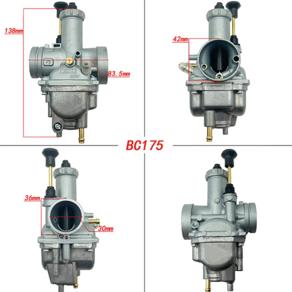 Motorcycle Parts Carburetor For ATV Quad Go Kart Dirt Bike Bayou220 KLF220 BC175 Manaul Choke Carburetor Motor Parts