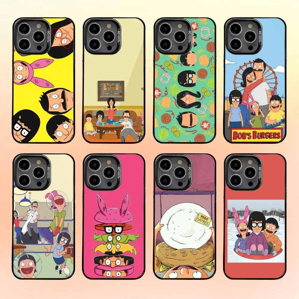 

Cartoon B-Bobs Burgers Phone Case For iPhone 16,15,14,13,12,11,Pro,MAX White Matte Shockproof Cover
