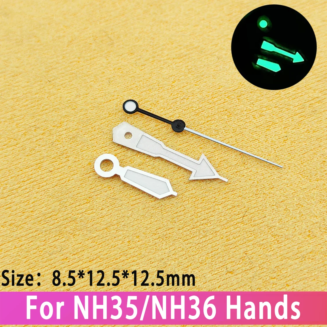 Manecillas NH35, manecillas NH36, accesorios para relojes con puntero NH35, adecuados para movimiento NH35 NH36, manecillas luminosas para reloj NH35 Han
