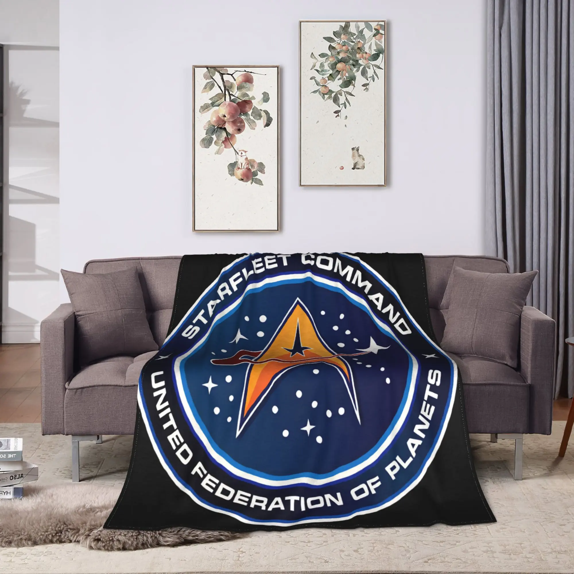 S-Star T-Trek Ship Movie  Soft Blankets Airplane Travel Plush Throw Blanket Fashion Living Room Flannel Bedspread Sofa Bed Cover