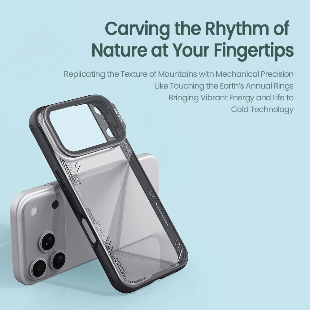 حافظة Nillkin لهاتف آيفون 17 Pro Max 17 Air 17 Pro 17 Iceblade Prop صديقة للبيئة مقاومة للصدمات مع حامل عدسات شفاف #3