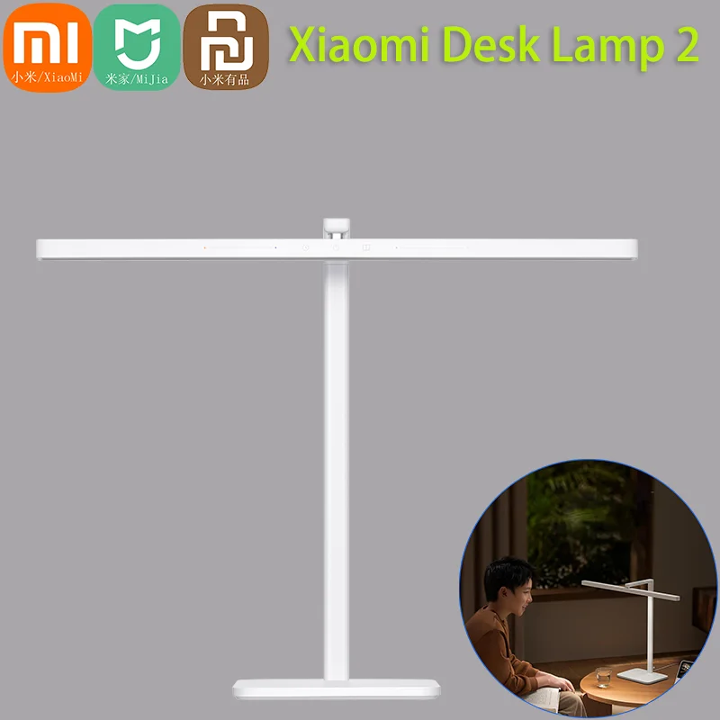 

Xiaomi Mijia Smart Office Reading Светодиодный настольный светильник 2 60 см Длинный держатель ламп HyperOS Connect Регулируемый режим лампы Лампа для спальни