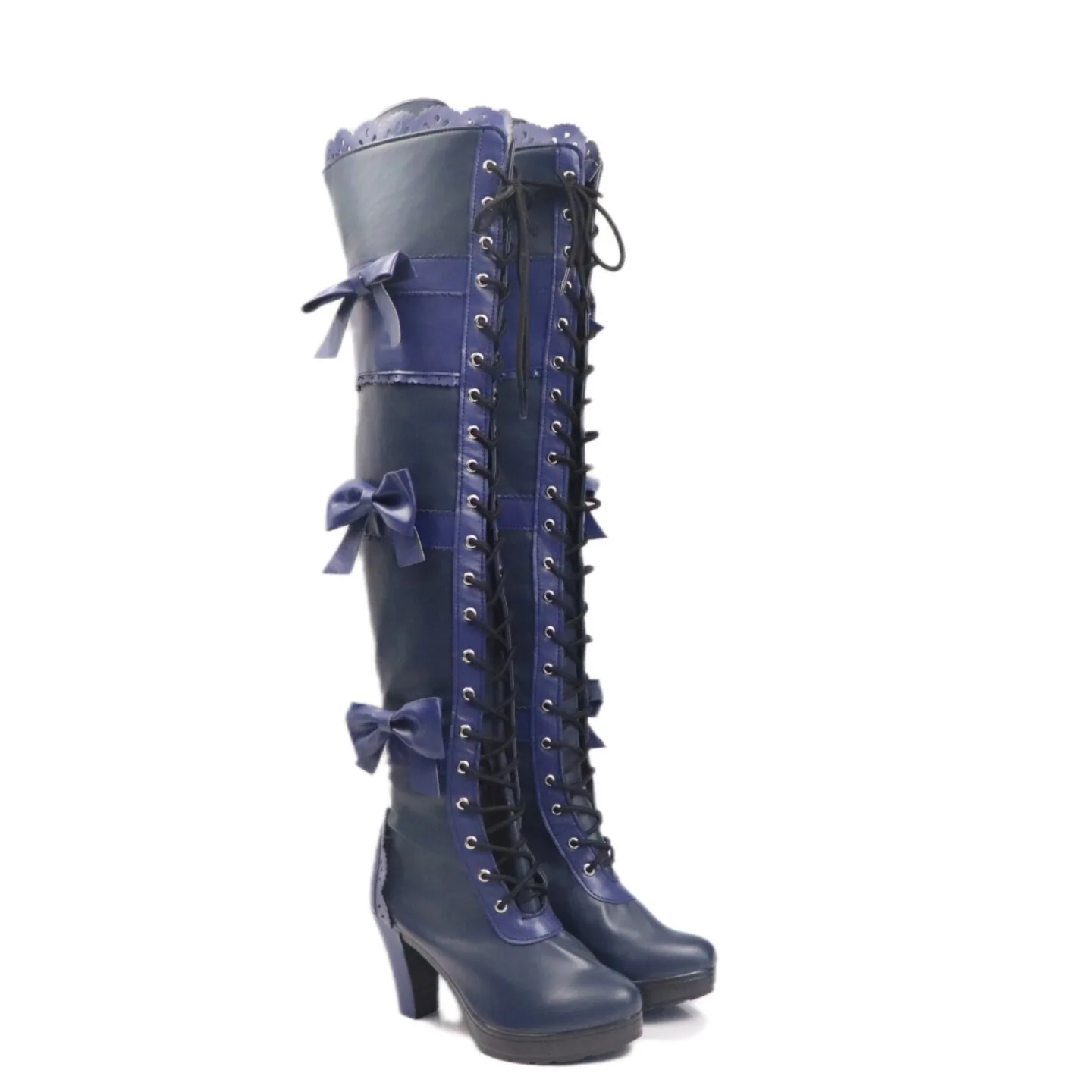 Lizel Jaldak Cosplay Shoes Anime Cosplay Props Over Knees Boots Halloween Carnival Party High Heel PU Shoes Big Size Custom Made