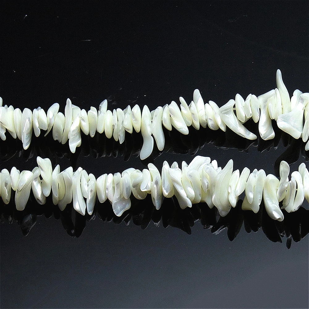 Natürliche Shell 18-25mm Weiße Farbe Unregelmäßig Geformte Lose Perlen Strang Machen DIY Böhmischen Frauen Armband Halskette Zubehör