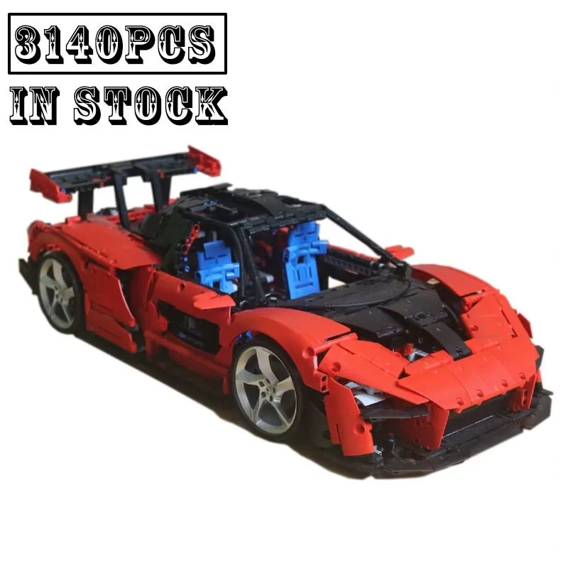 New 3140pcs MOC- Senna Supercar Racing Car Model Technical FIT 42143 Building Block Educational oys for Boys Girls Birthday Gift