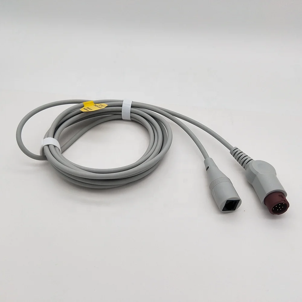 Compatible With Minrays Medical Cable Bloods Pressure Sensor Cable 12 Pin IBP Cable